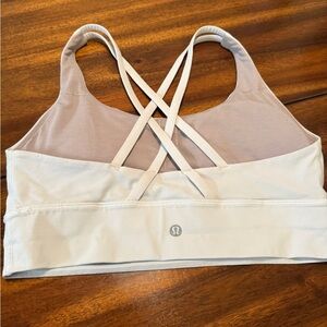 lululemon athletica Cross-Back Sports Bra - Cream and Tan